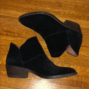 Suede black lucky brand booties